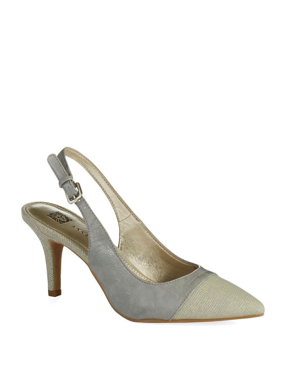 gray slingback