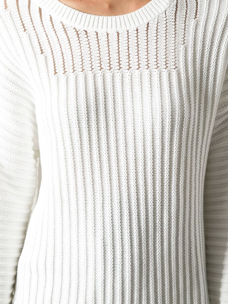 J Brand Thick Ribbed Sweater in White 