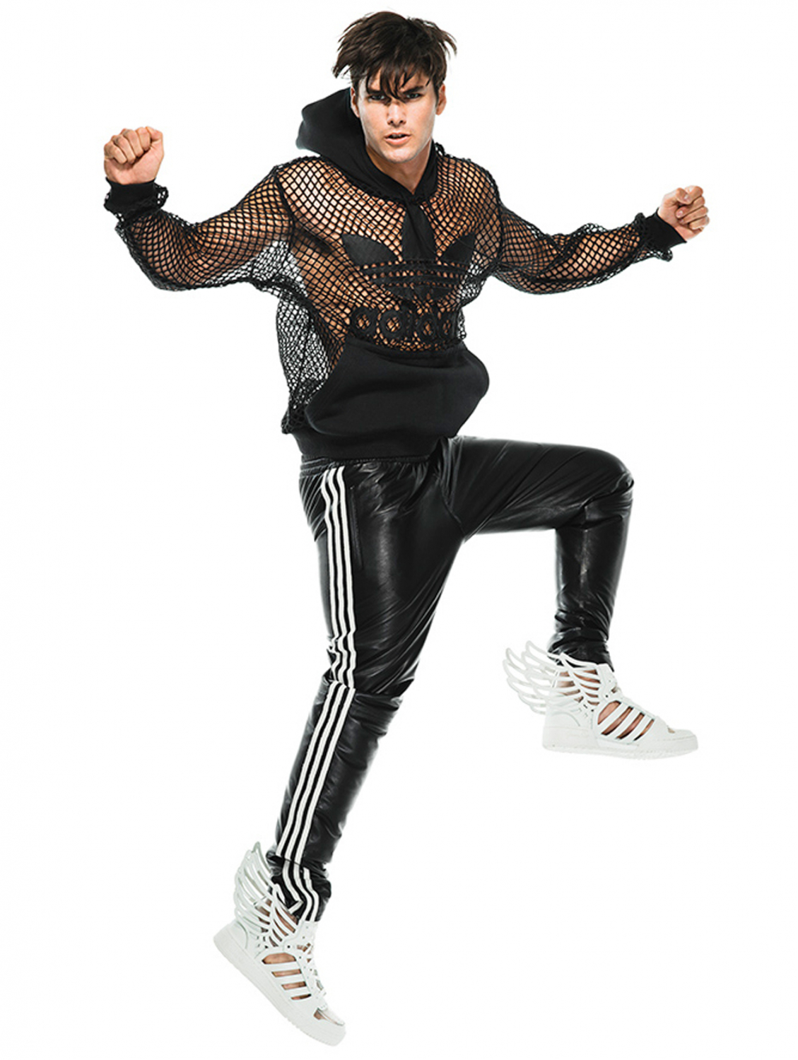 Jeremy Scott for adidas Luxe Leather Track Pants Black for Men | Lyst UK
