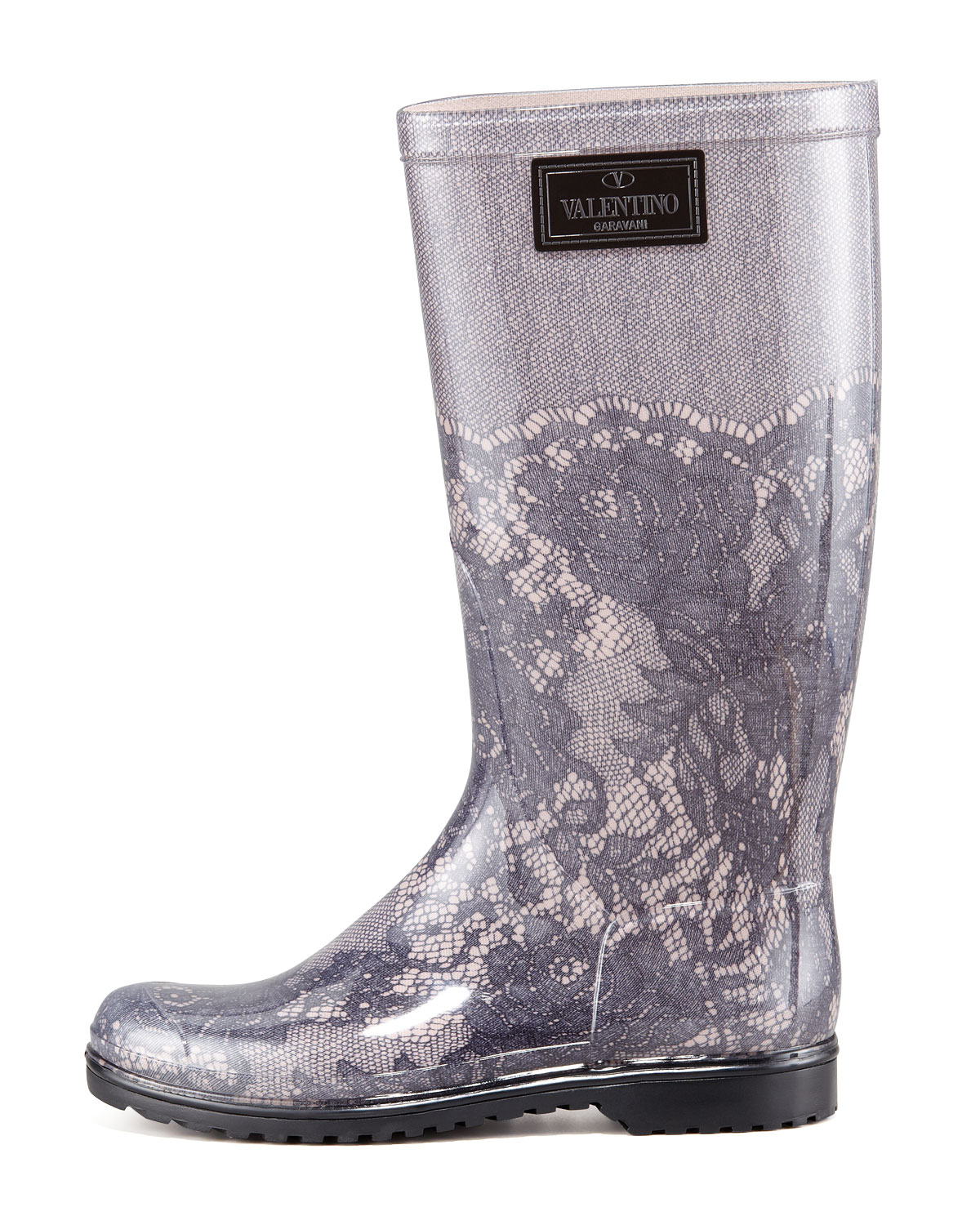 valentino lace rain boots