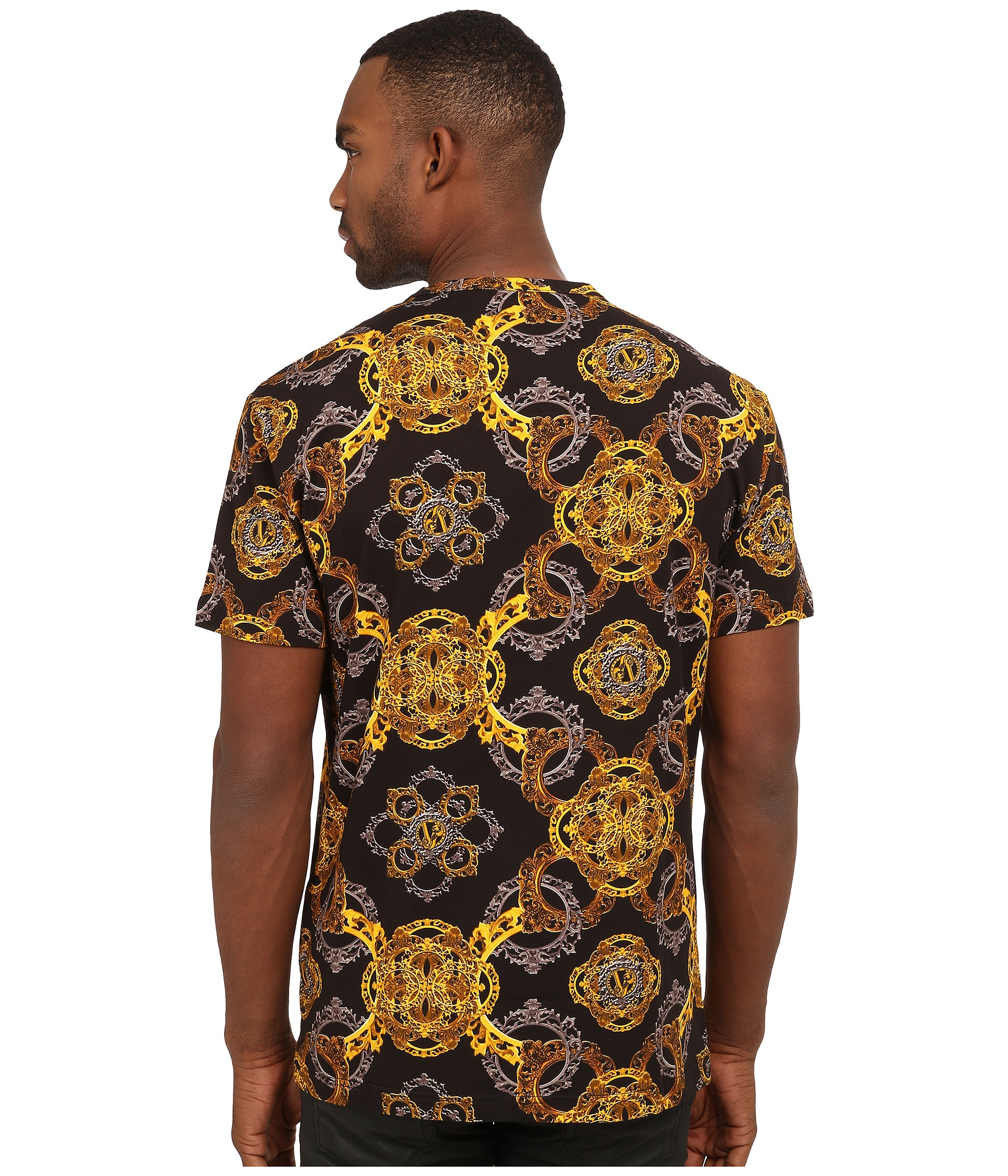 Lyst - Versace Jeans All Over Printed T-shirt in Yellow for Men