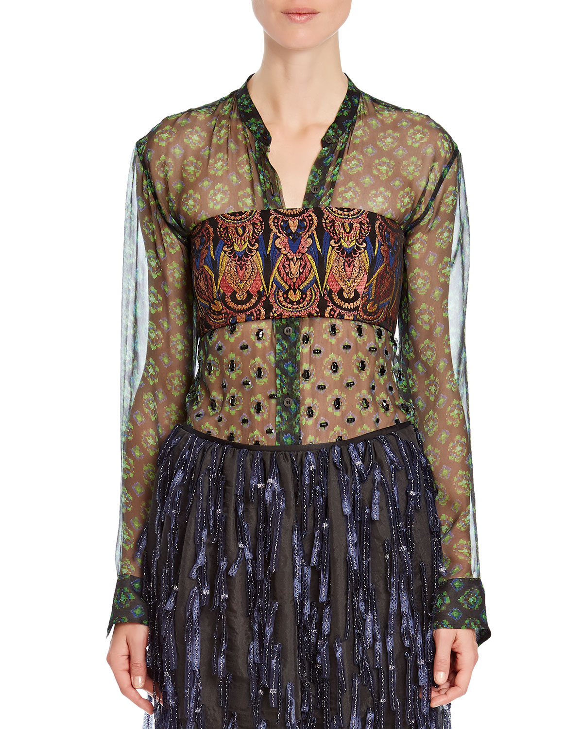 dries van noten floral top