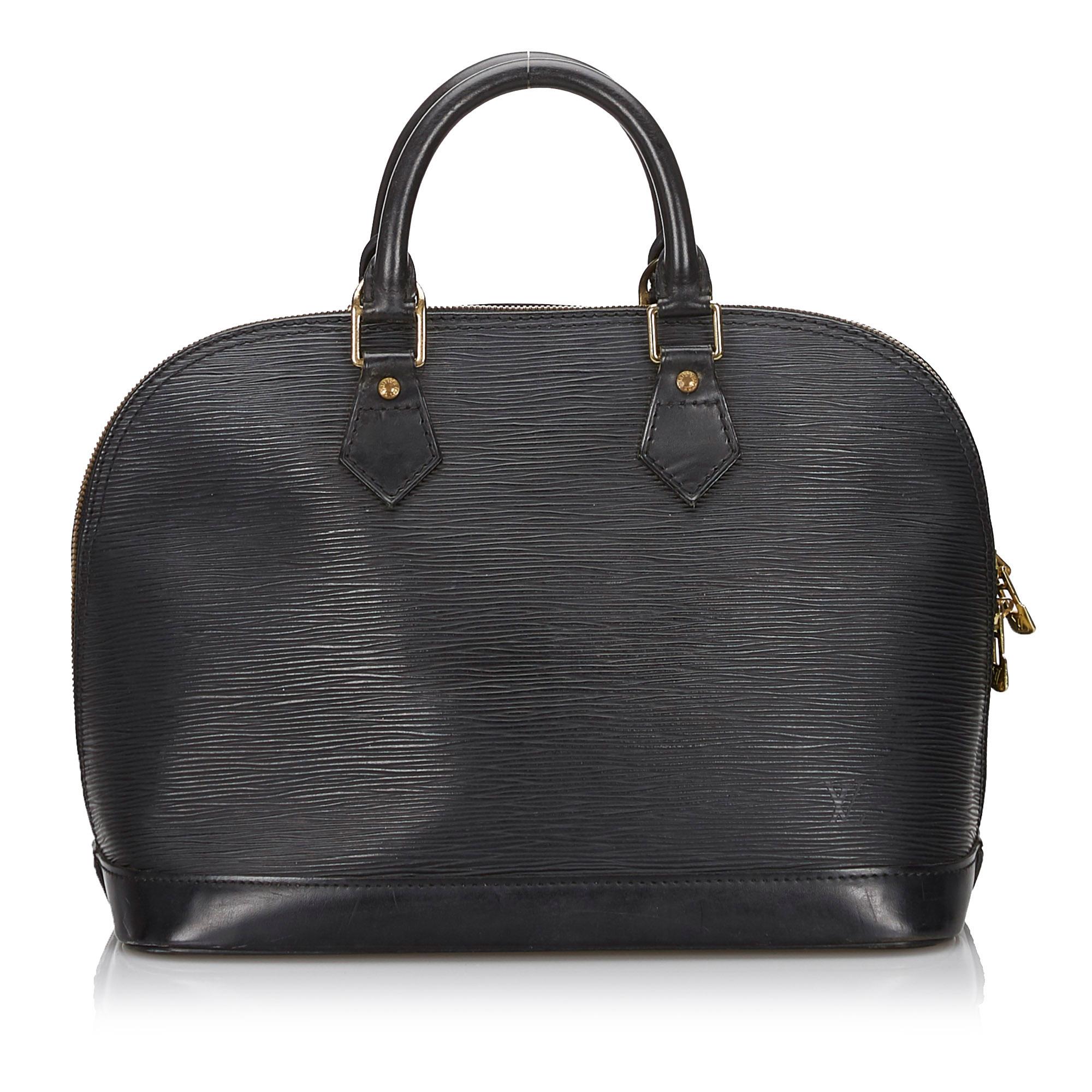 Louis Vuitton Black Epi Leather Alma Pm Bag - Lyst