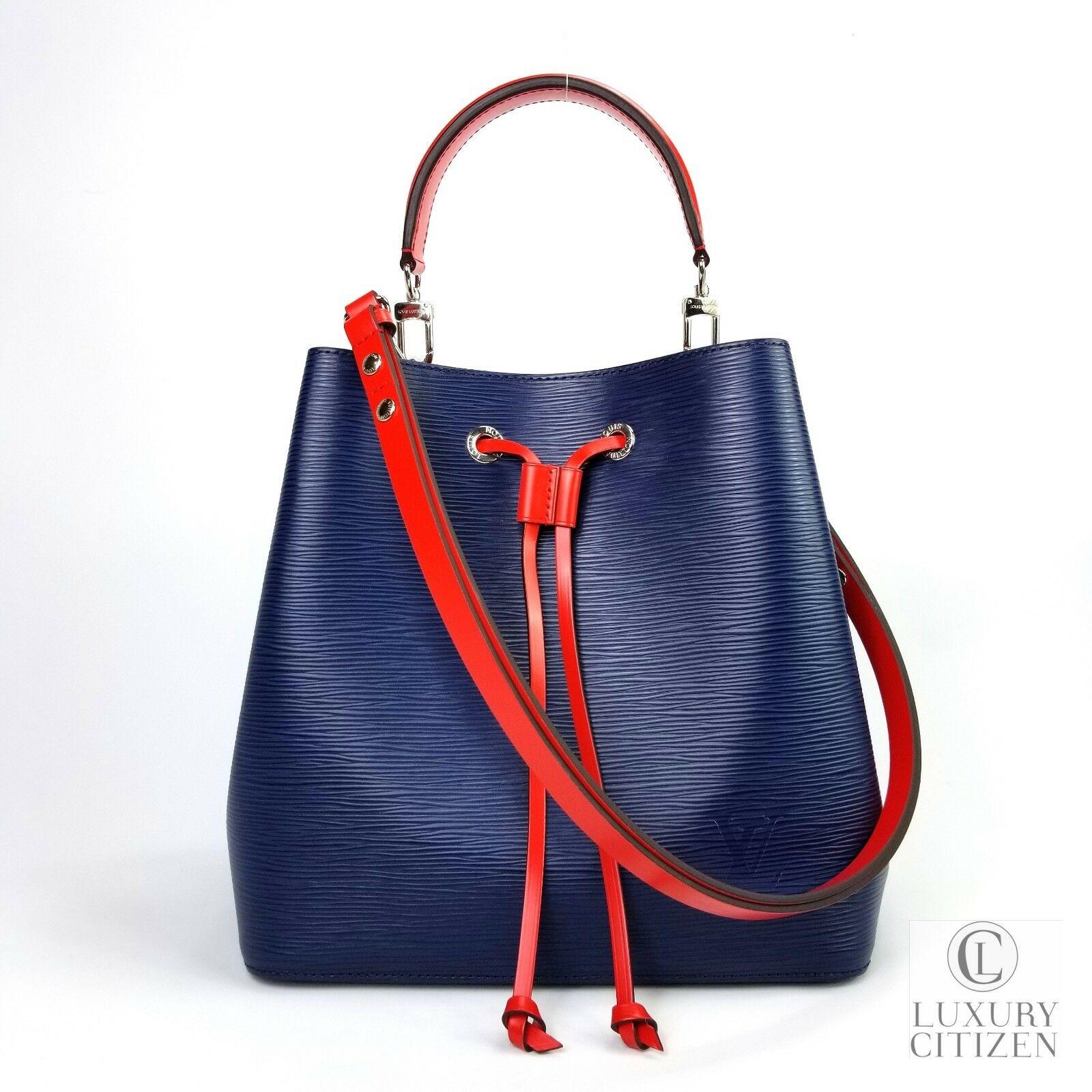 Louis Vuitton New 2018 Authentic Epi Leather Neonoe Bucket Shoulder Bag Blue Red - Lyst