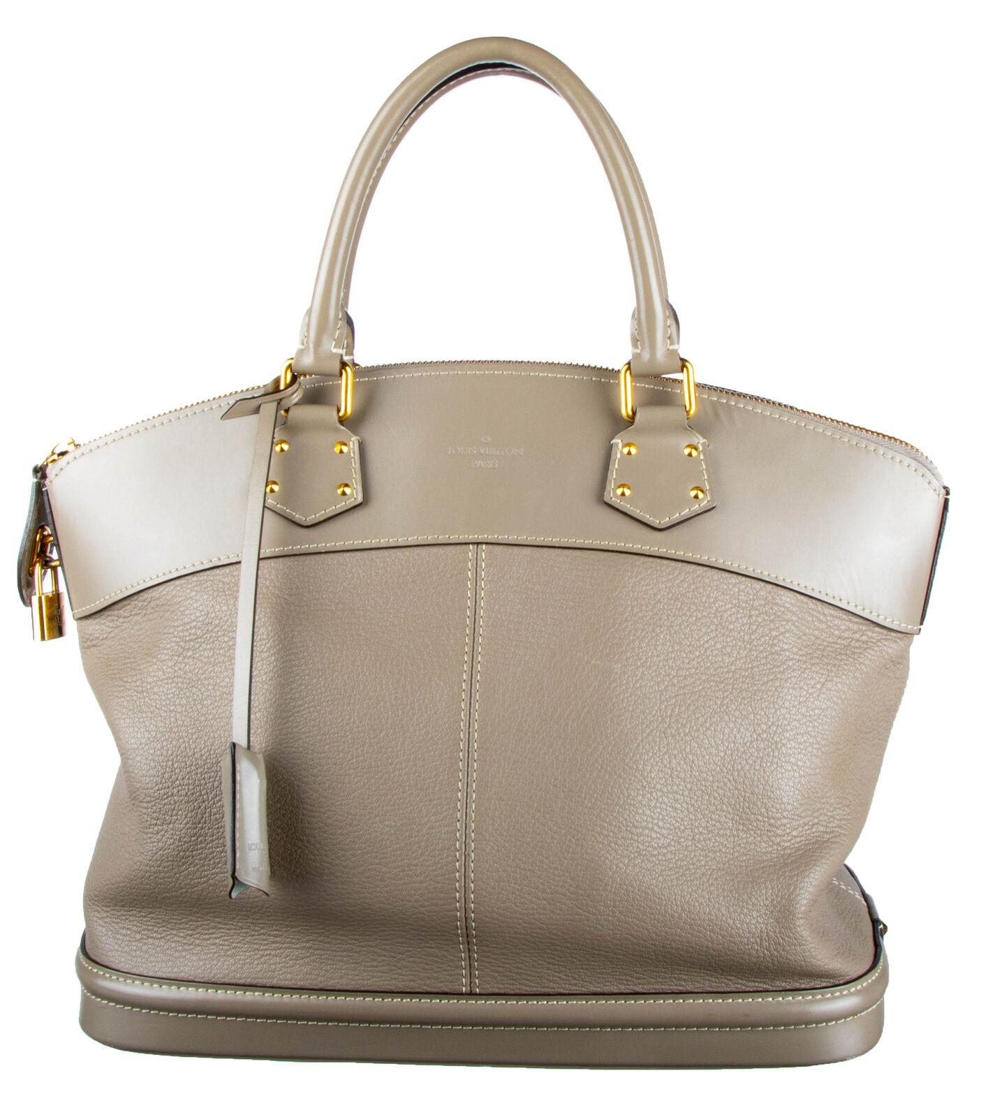 Louis Vuitton Greige Suhali Leather Lockit Mm Bag in Natural - Lyst