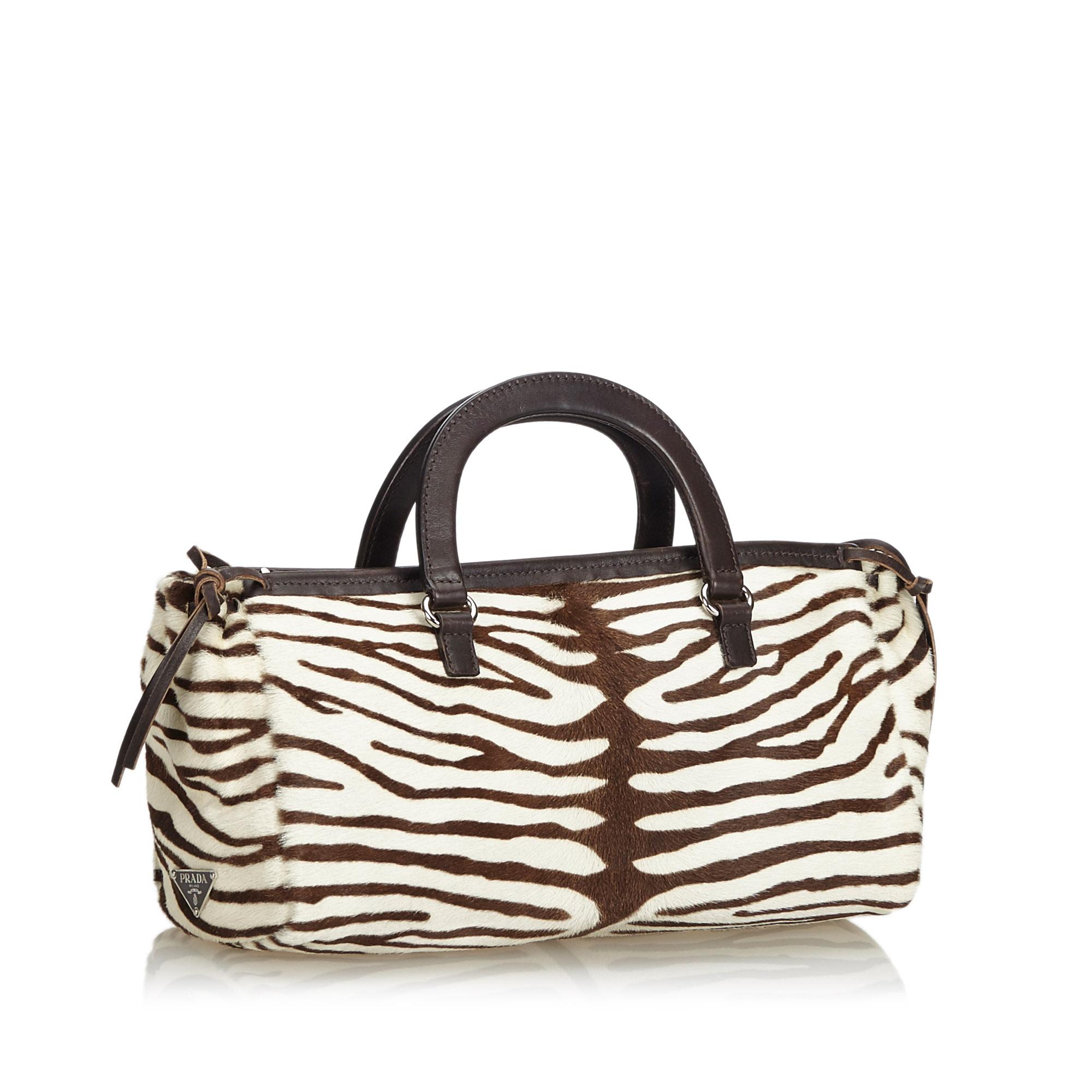 prada zebra print handbag