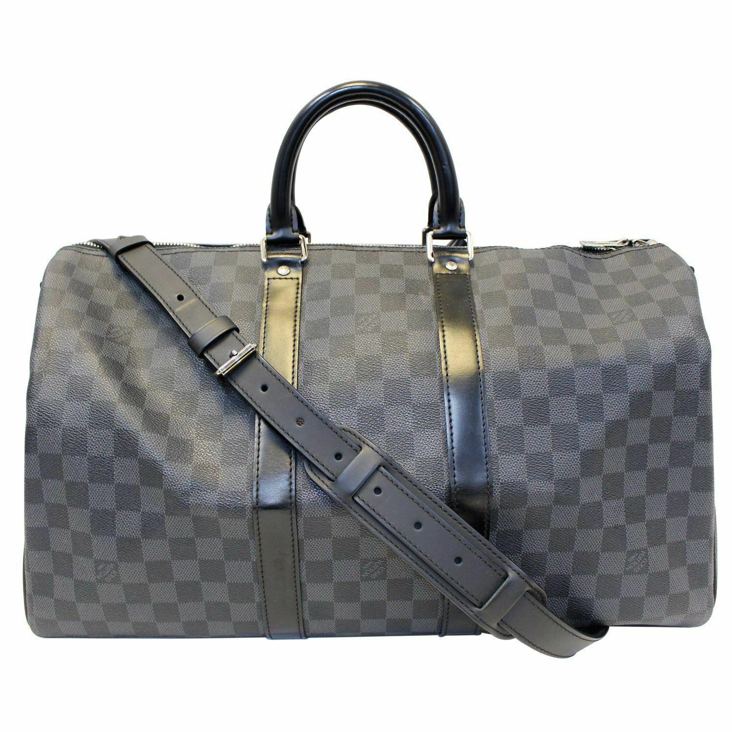 Louis Vuitton Keepall 45 Damier Graphite Bandouliere Travel Bag in Black - Lyst