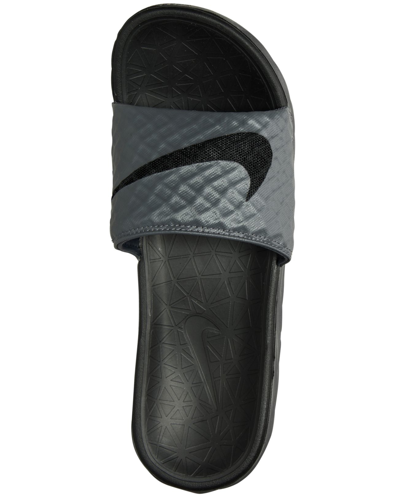 nike sandals gray