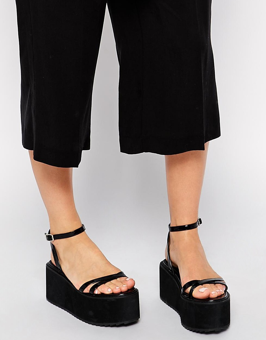 asos black platform sandals