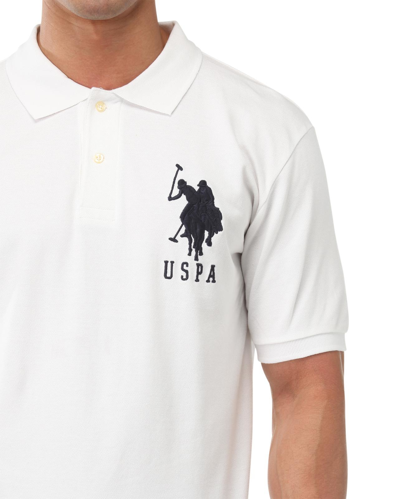 Lyst - U.S. Polo Assn. Big Logo Polo Shirt in White for Men