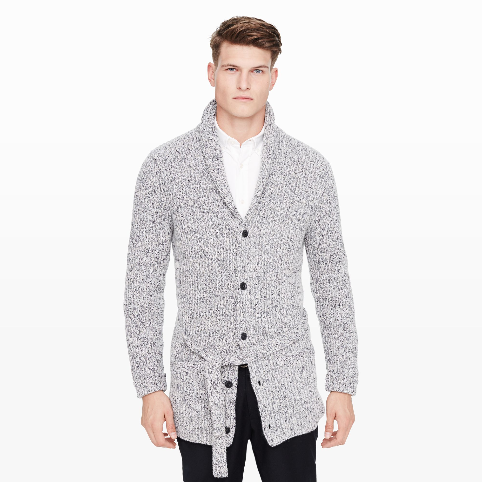 belted cardigan mens