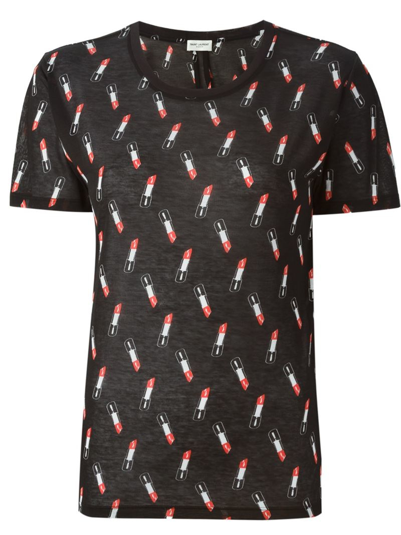 saint laurent lips t shirt