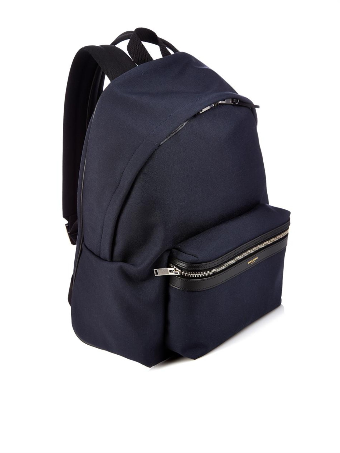 navy canvas backpack