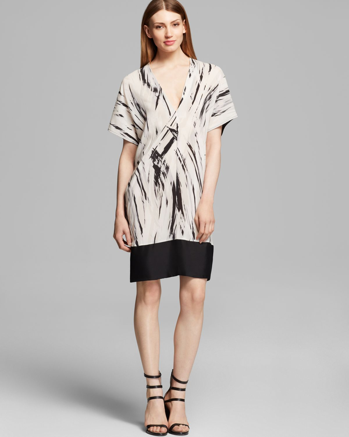 Lyst Dkny Pure Kimono Sleeve Dress in Natural