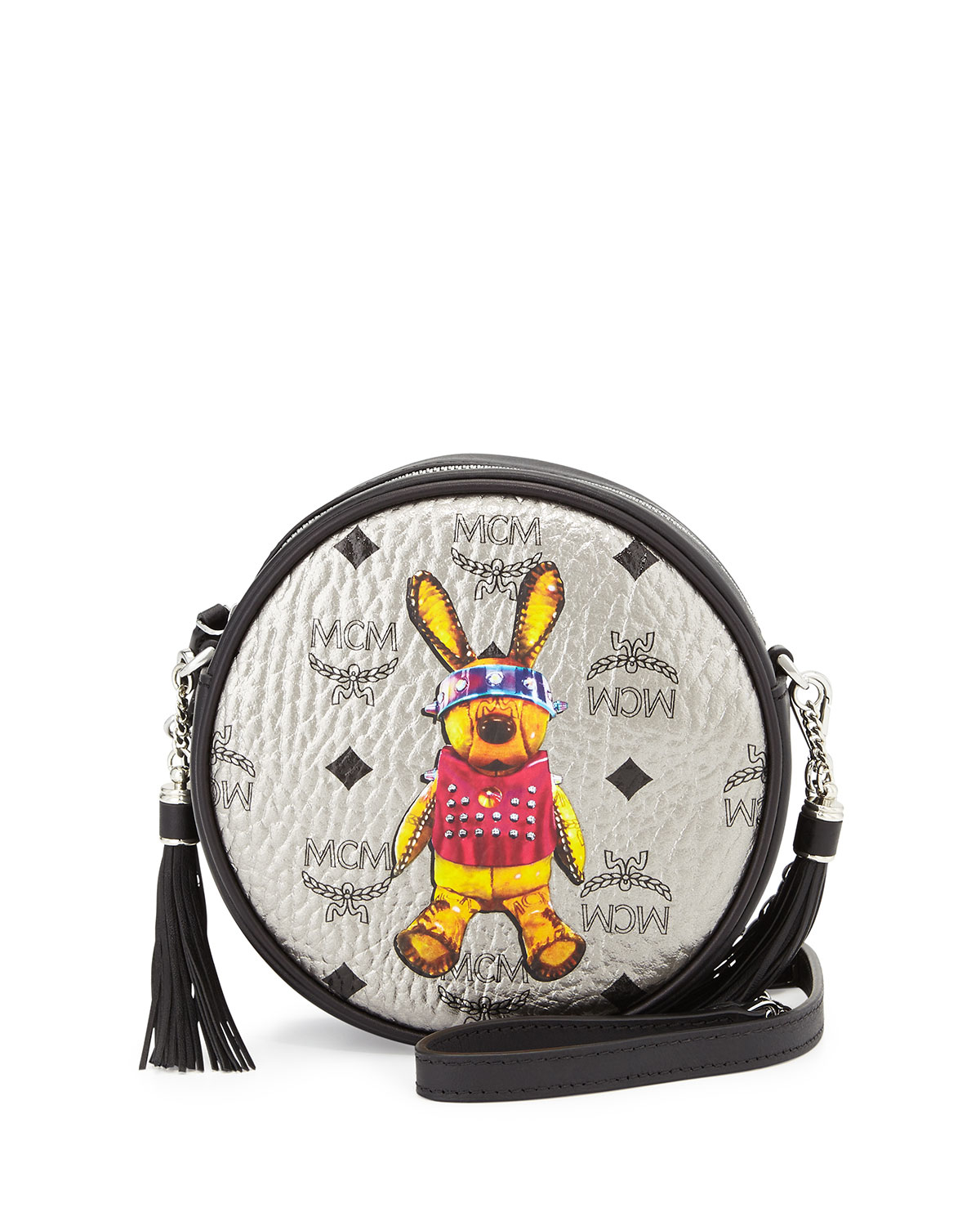 Lyst Mcm Rabbit Tambourine Round CrossBody Bag in Metallic
