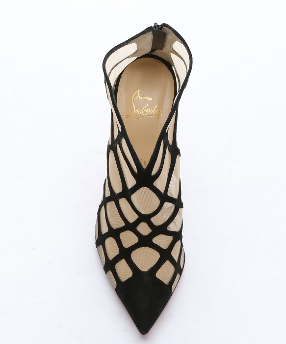 christian louboutin mesh booties