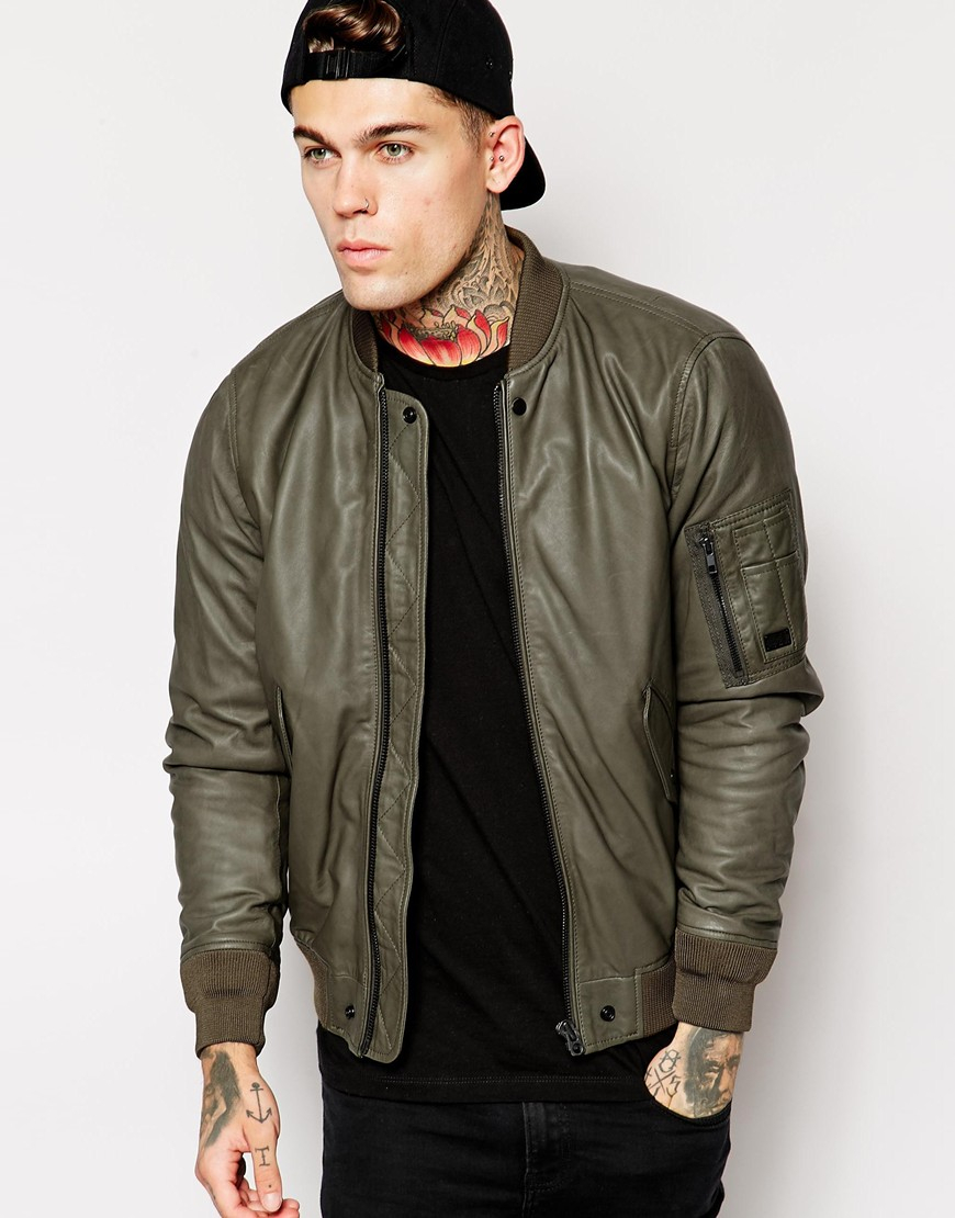 diesel green bomber jacket