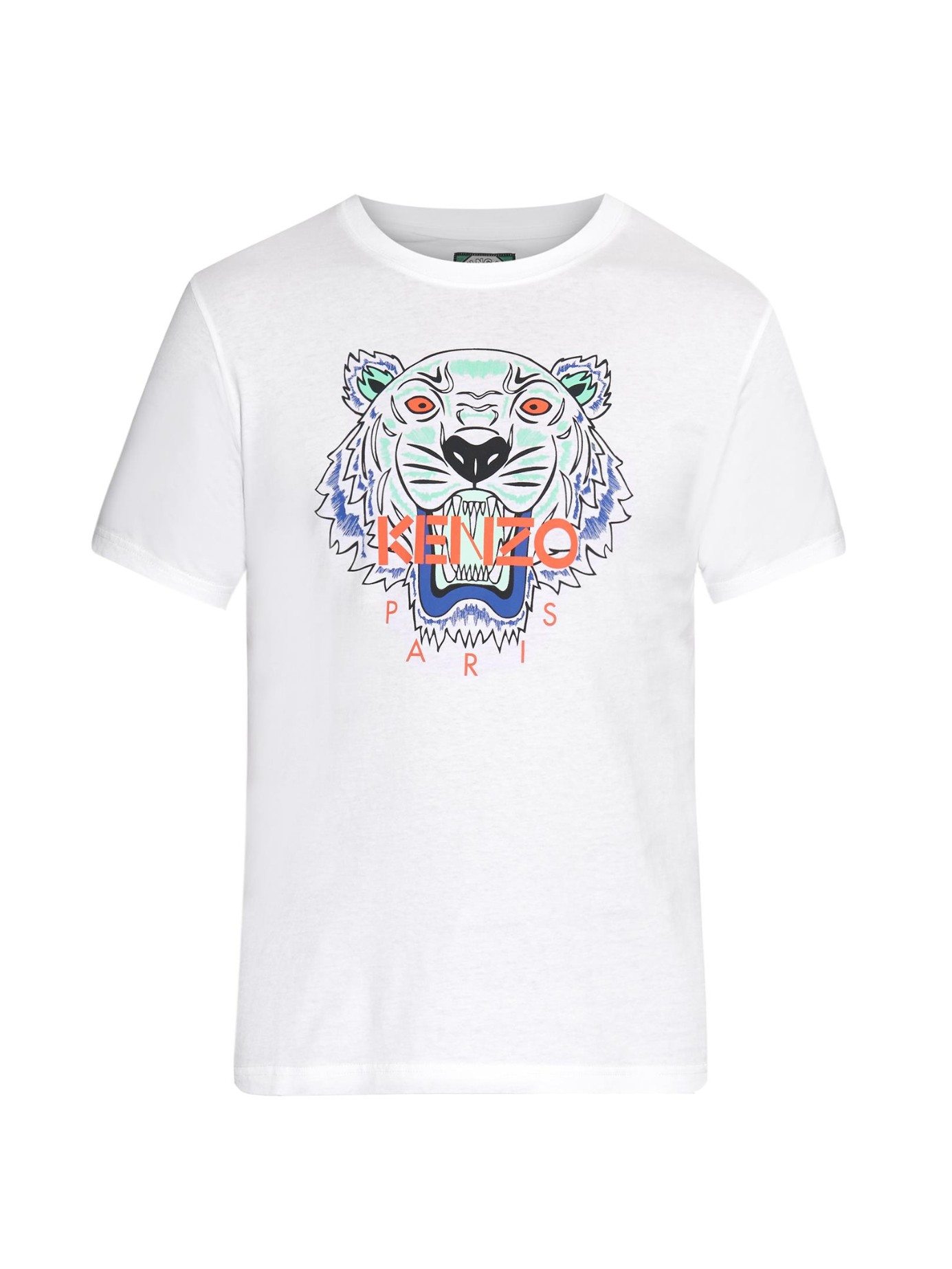 Skiën Staat plug KENZO Tiger-Print T-Shirt in White for Men | Lyst