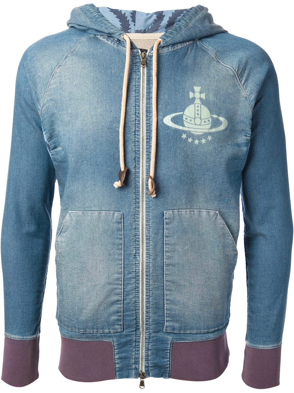 Vivienne westwood Denim Hoodie in Blue for Men | Lyst