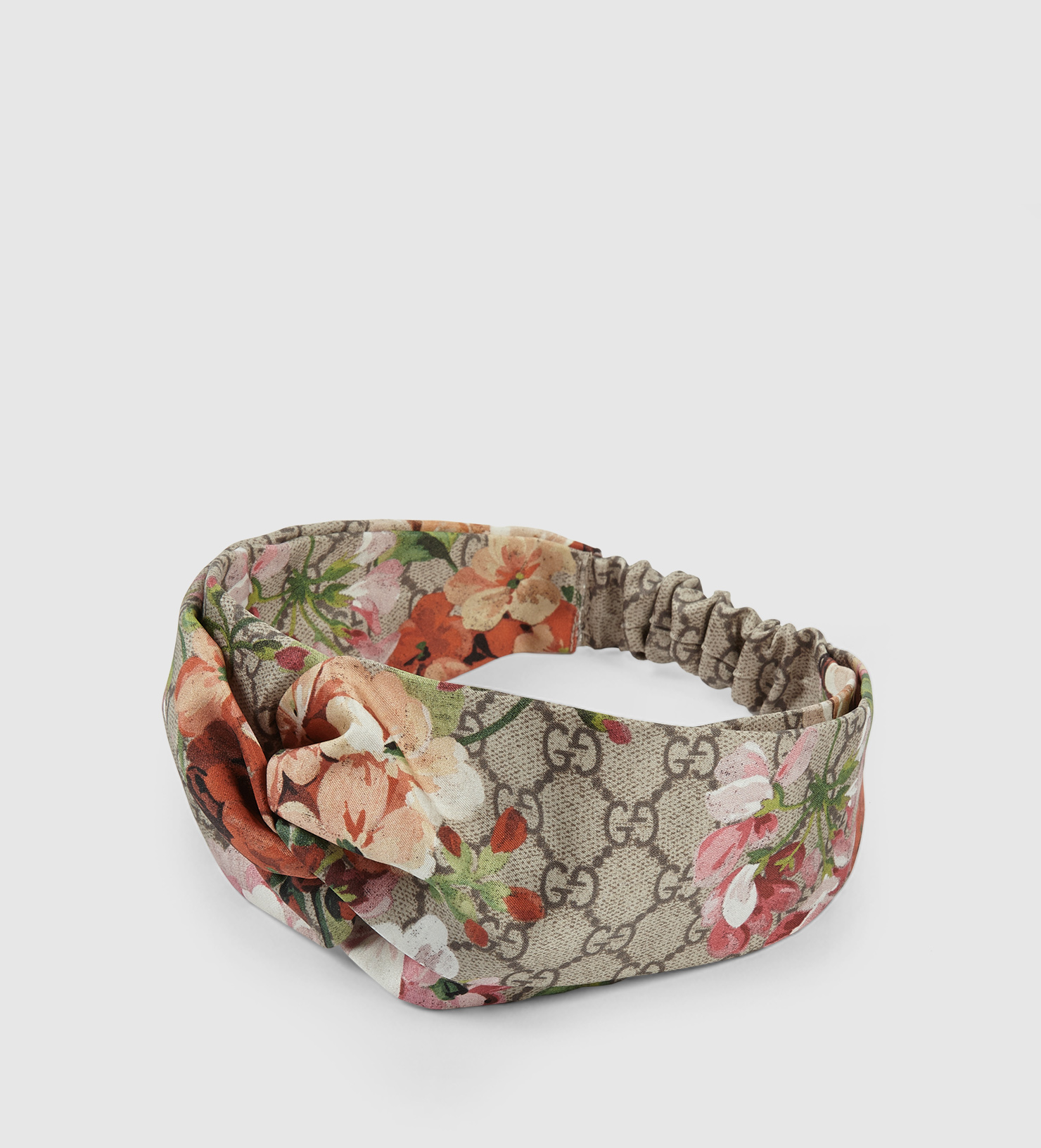 Gucci Blooms Print Silk Headband in Pink | Lyst