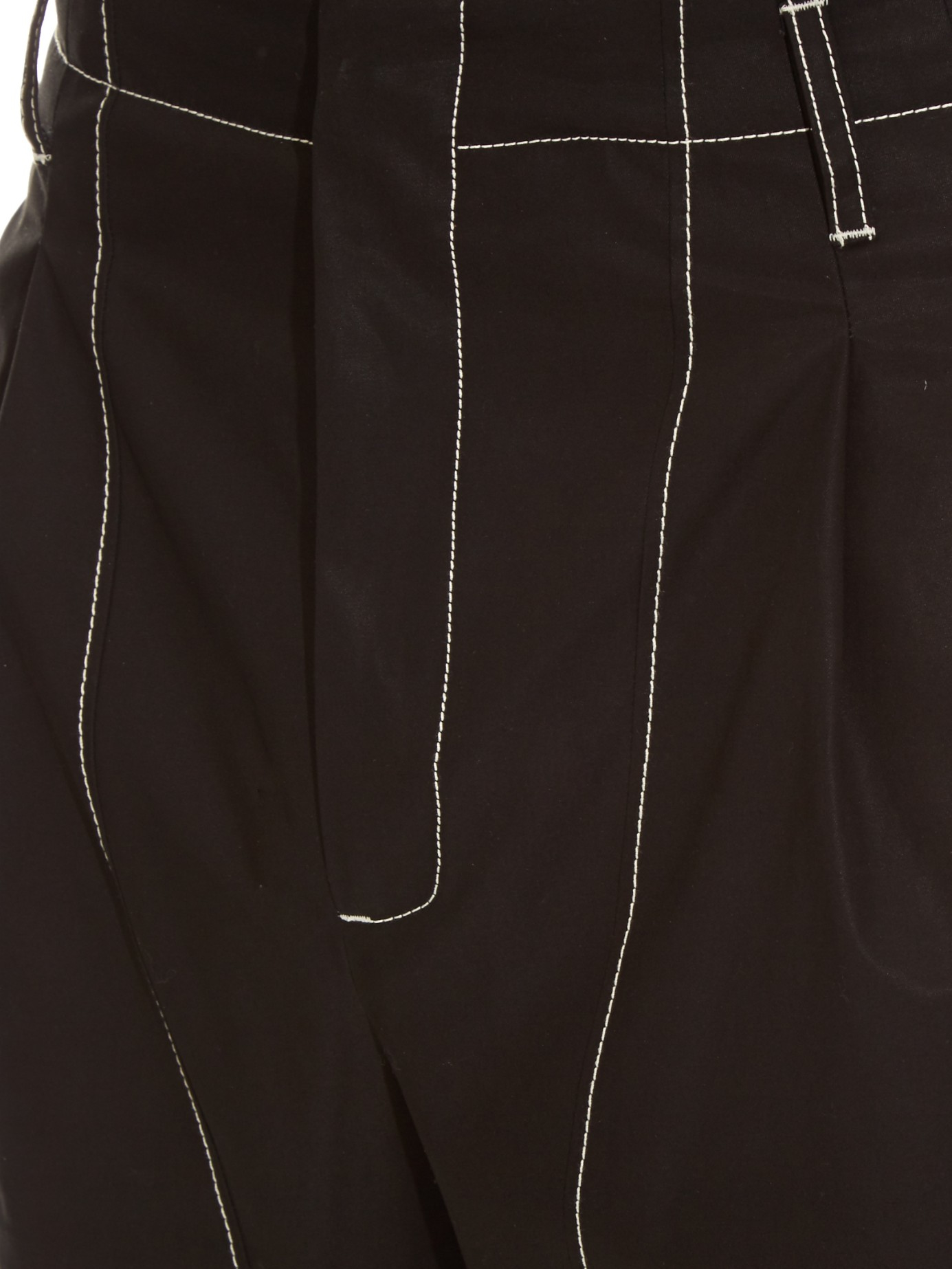 black contrast stitch jeans mens