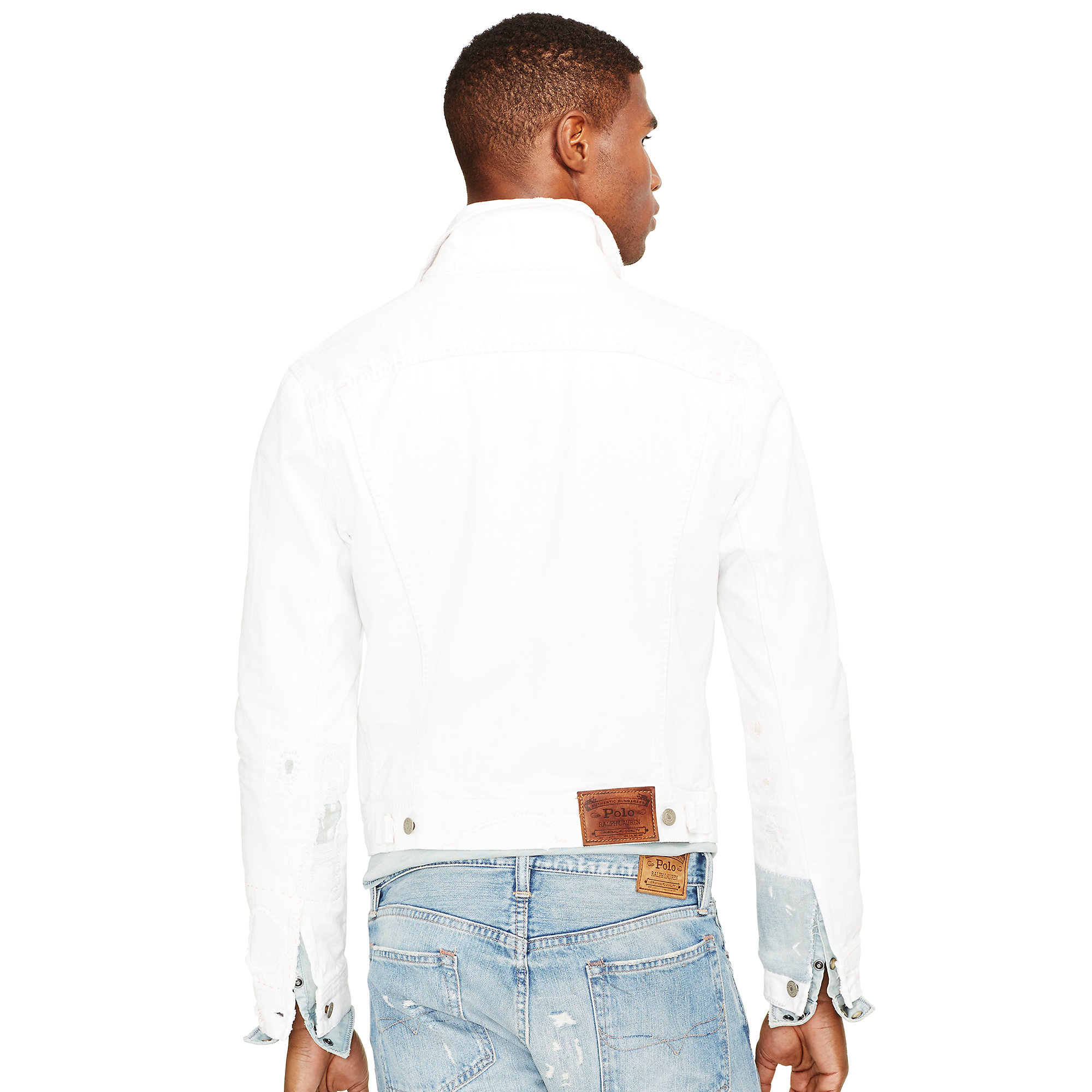 Polo Ralph Lauren Denim Trucker Jacket in White for Men - Lyst