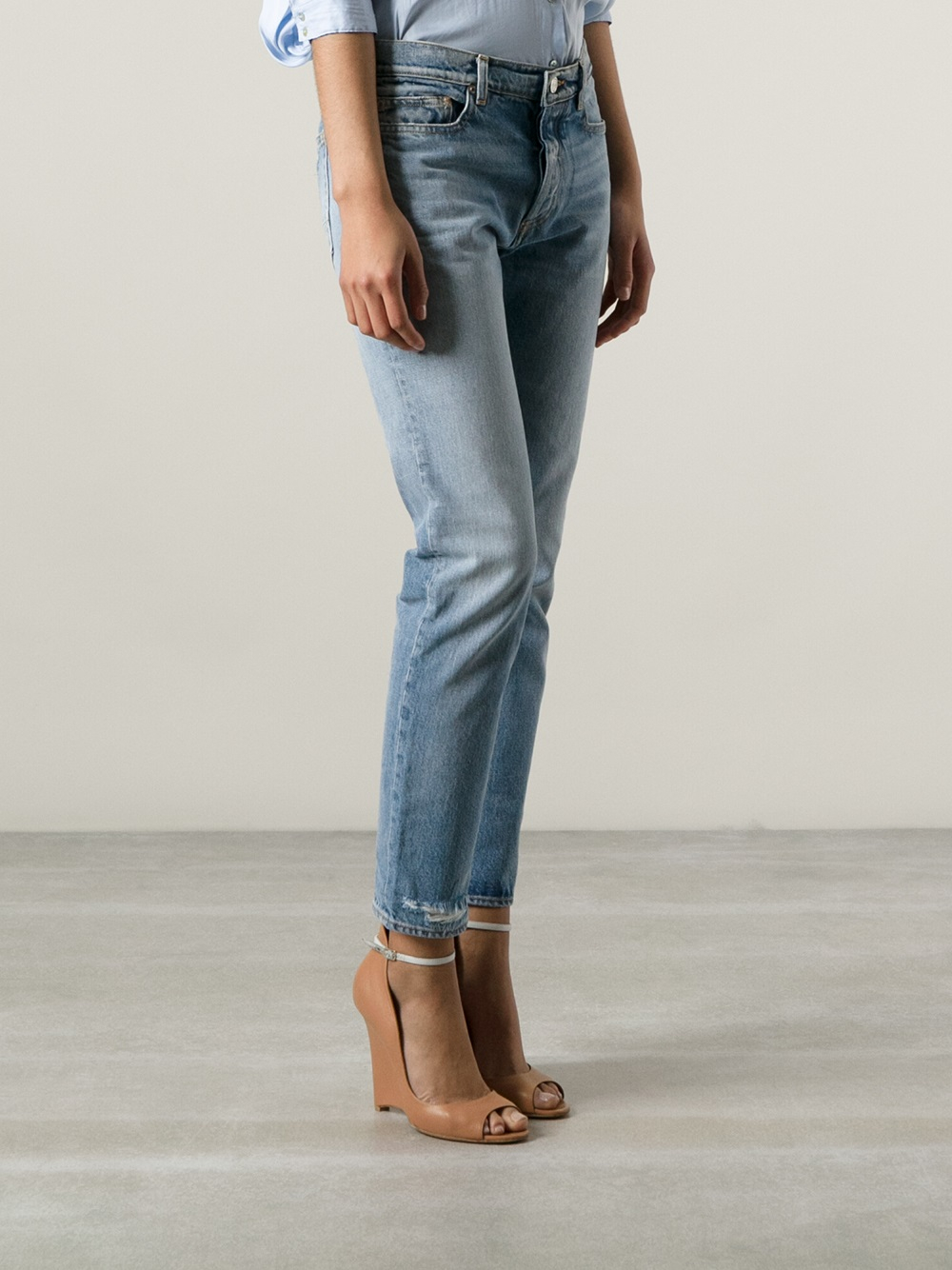 Golden Goose Deluxe Brand Skinny Washed Jeans in Blue - Lyst