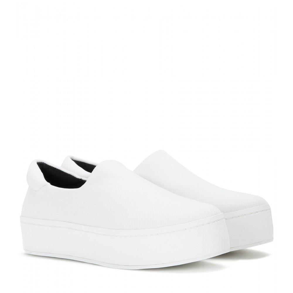 White platform slip on trainers Clearance
