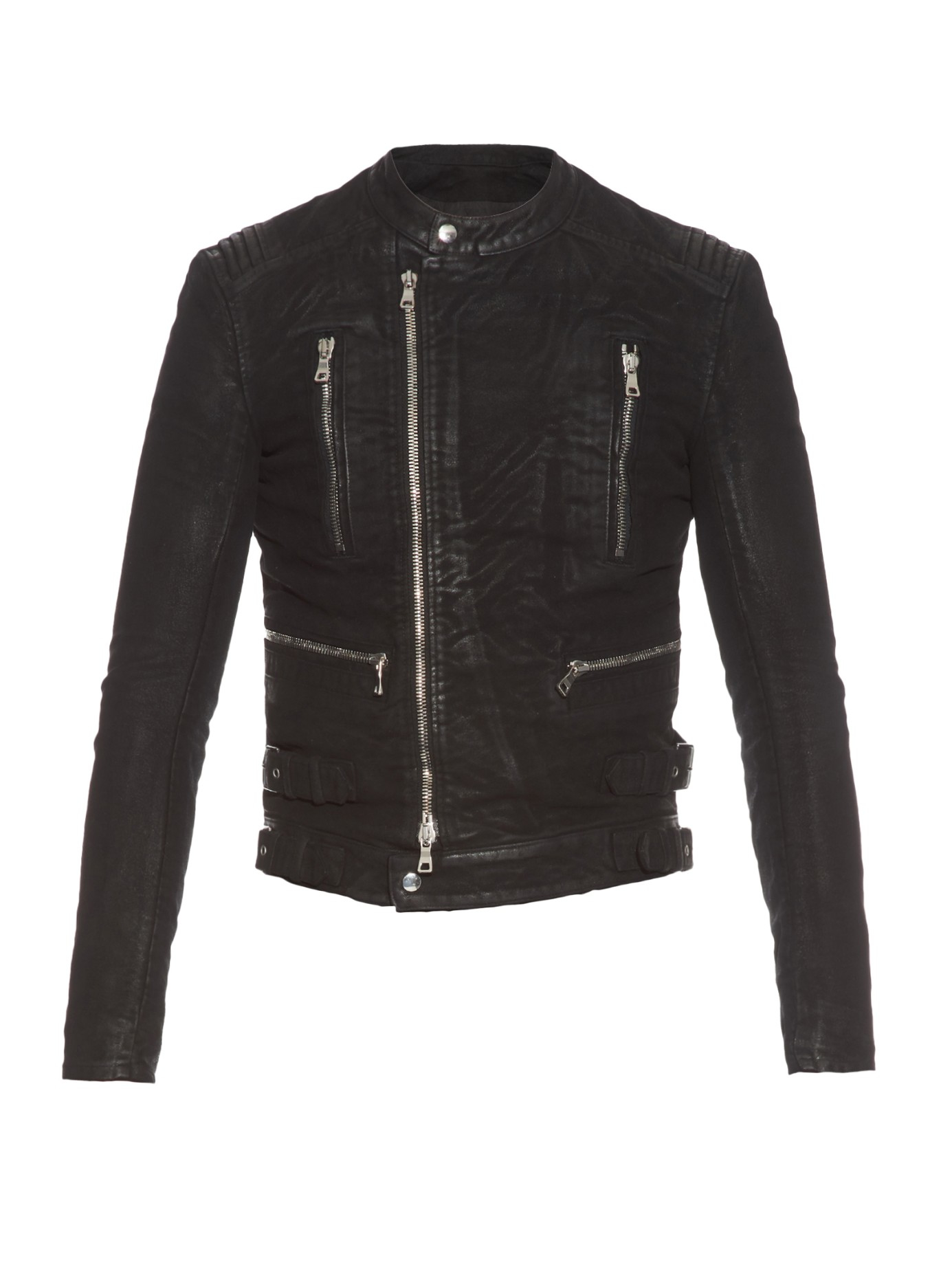 balmain suede biker jacket