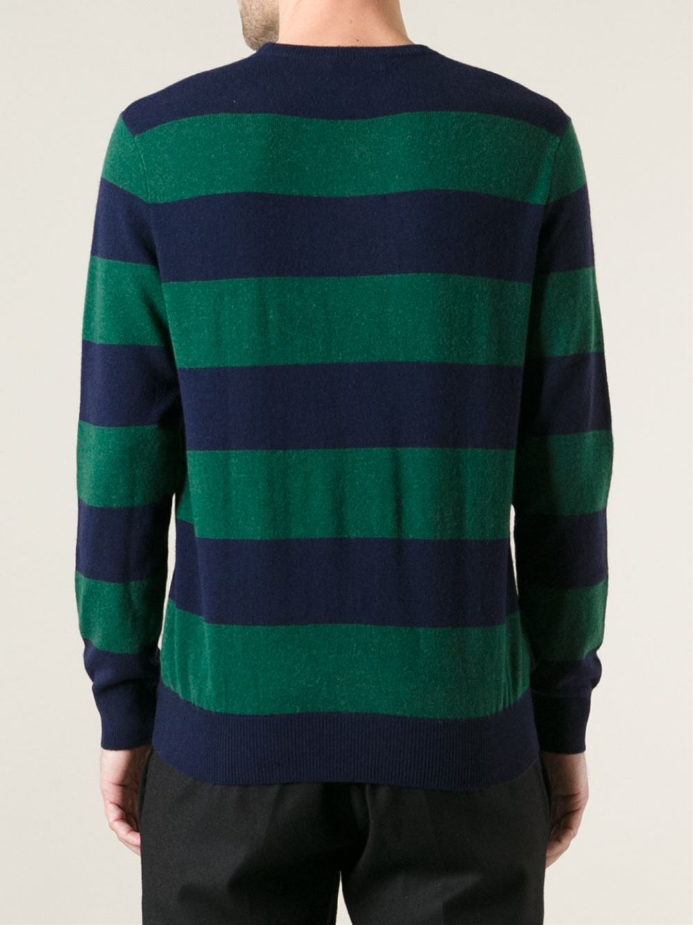 Polo Ralph Lauren Striped Sweater in Green for Men | Lyst