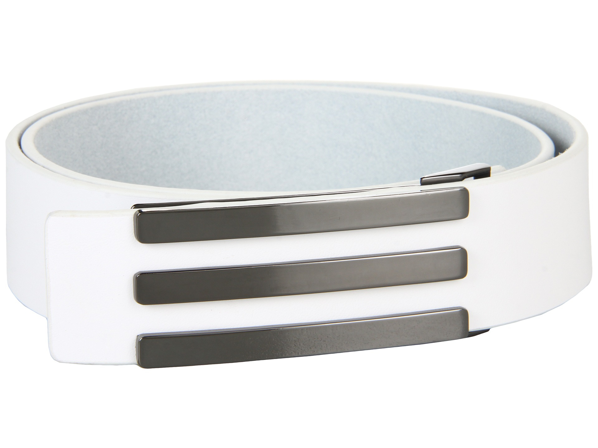 adidas Three Stripe Belt in White for Men | Lyst