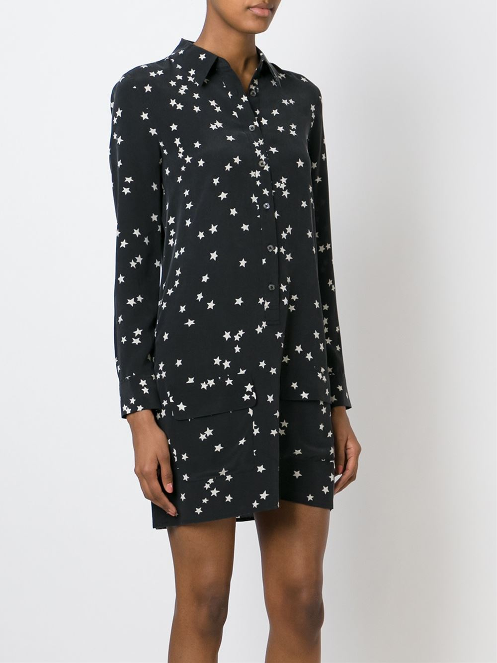 Equipment Star Print Shirt Dress in Black Lyst