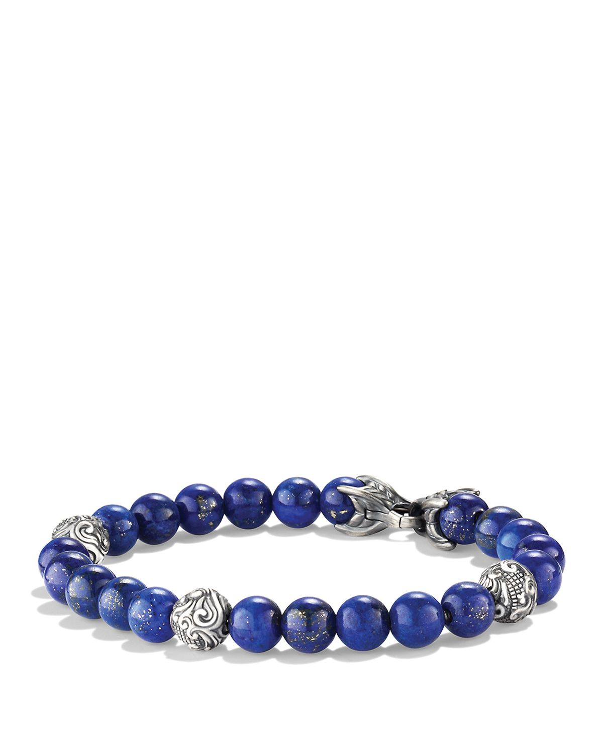David Yurman Spiritual Beads Bracelet With Lapis Lazuli in Silver/Black (Blue) for Men Lyst
