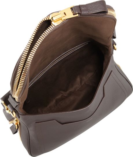 Tom Ford Jennifer Leather Shoulder Bag in Brown | Lyst