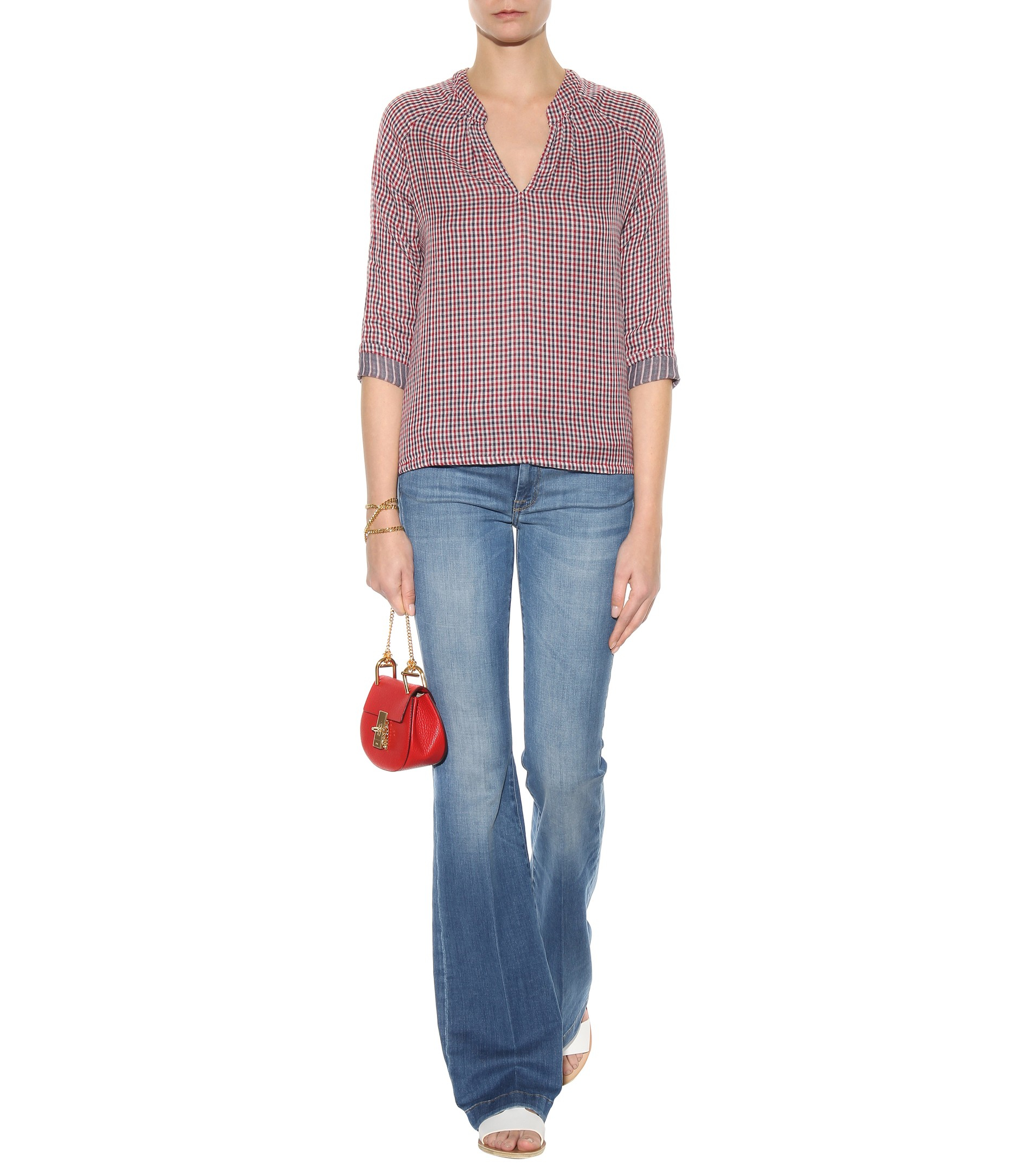 7 For All Mankind Charlize Flared Jeans in Blue | Lyst