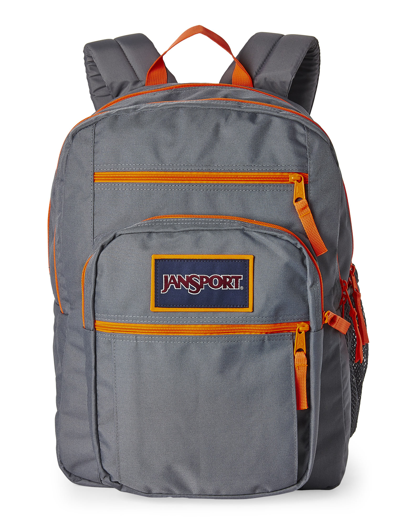 jansport cool student backpack grey letterman poly