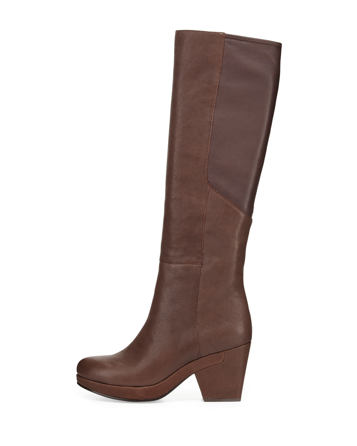 Lyst Eileen Fisher Ivy Leather Knee Boot in Brown