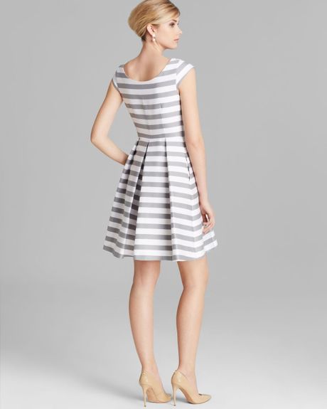 Kate Spade Mariella Dress in Gray (Fresh White/Casino Grey) | Lyst