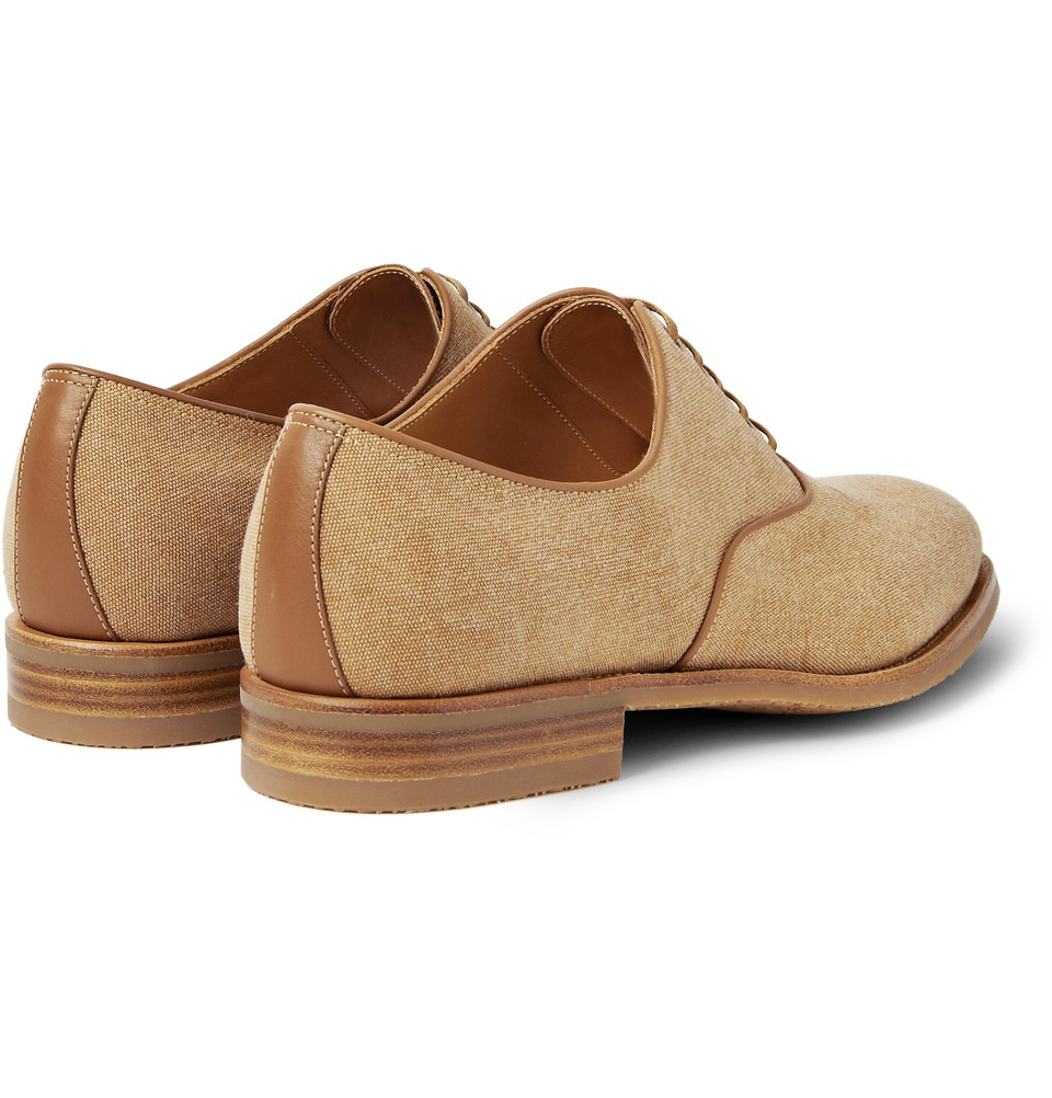 John Lobb Savannah Canvas Oxford Shoes in Natural for Men Lyst
