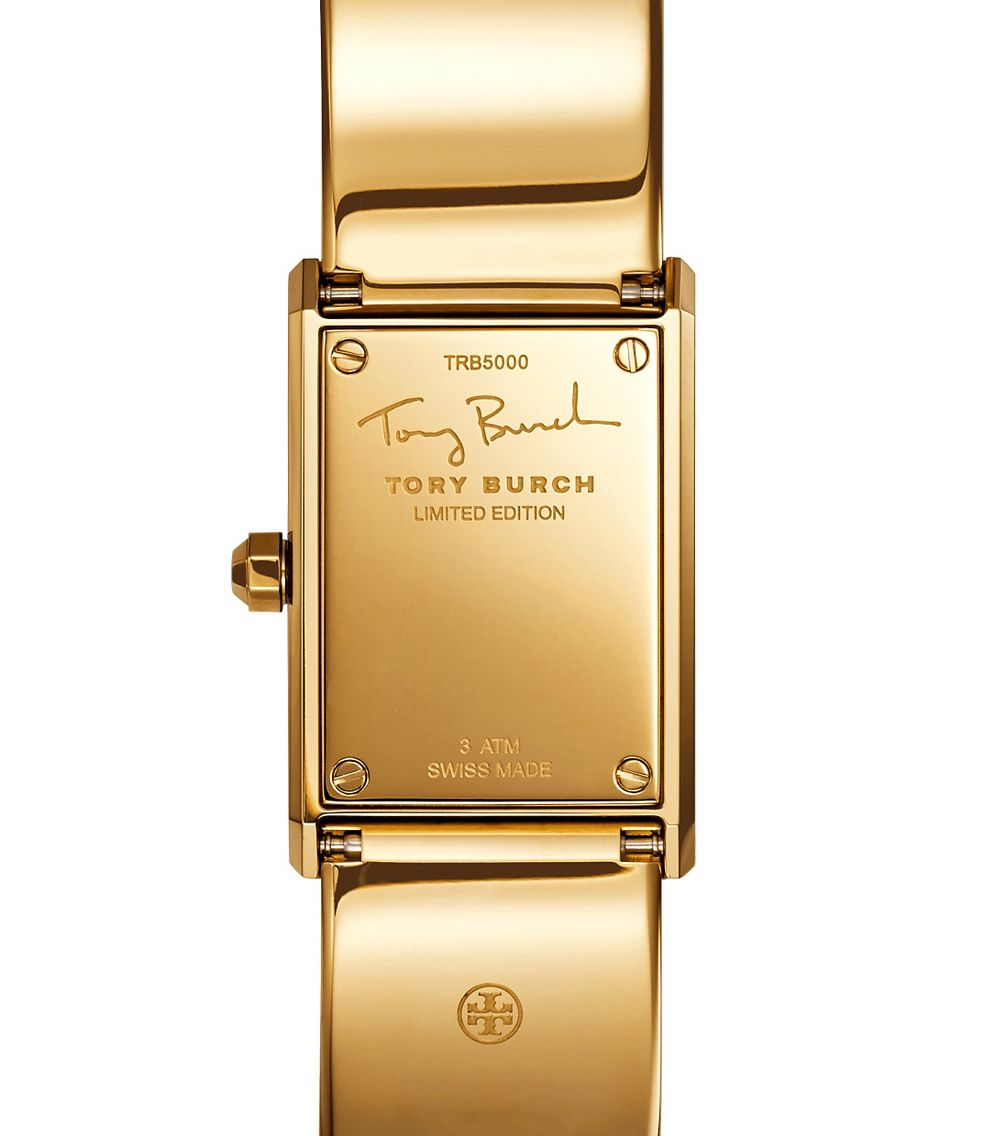Tory Burch Robinson Watch, Limited Edition, Gold-Tone/Lapis, 38 X  