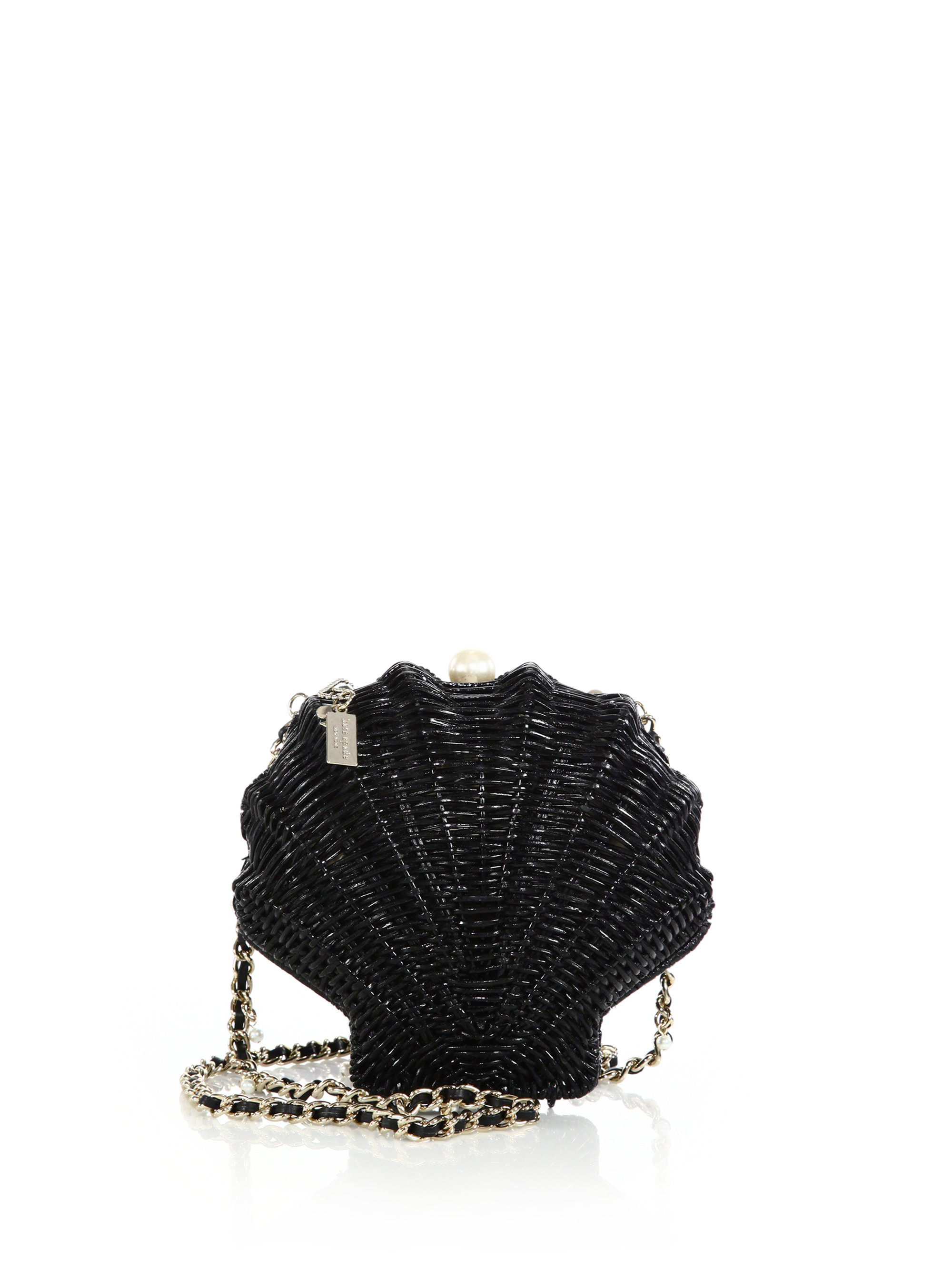 Kate Spade Splash Out Wicker Clam Shell Crossbody Bag in Black Lyst