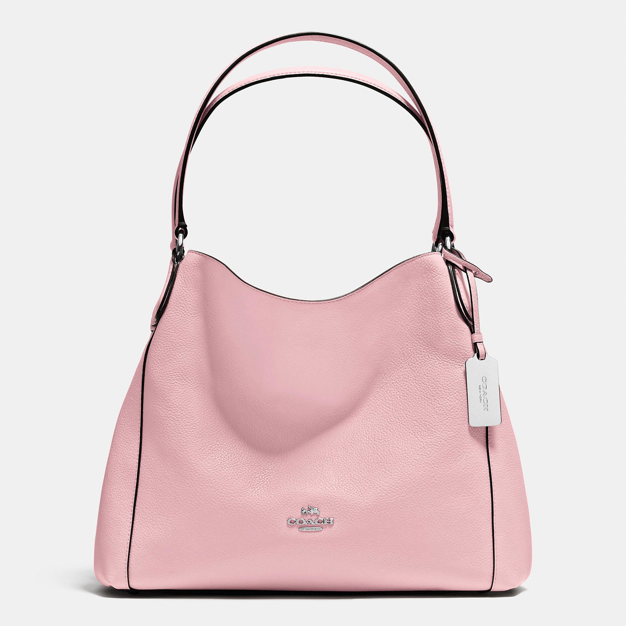 COACH Edie Shoulder Bag 31 In Refined Pebble Leather in Pink | Lyst