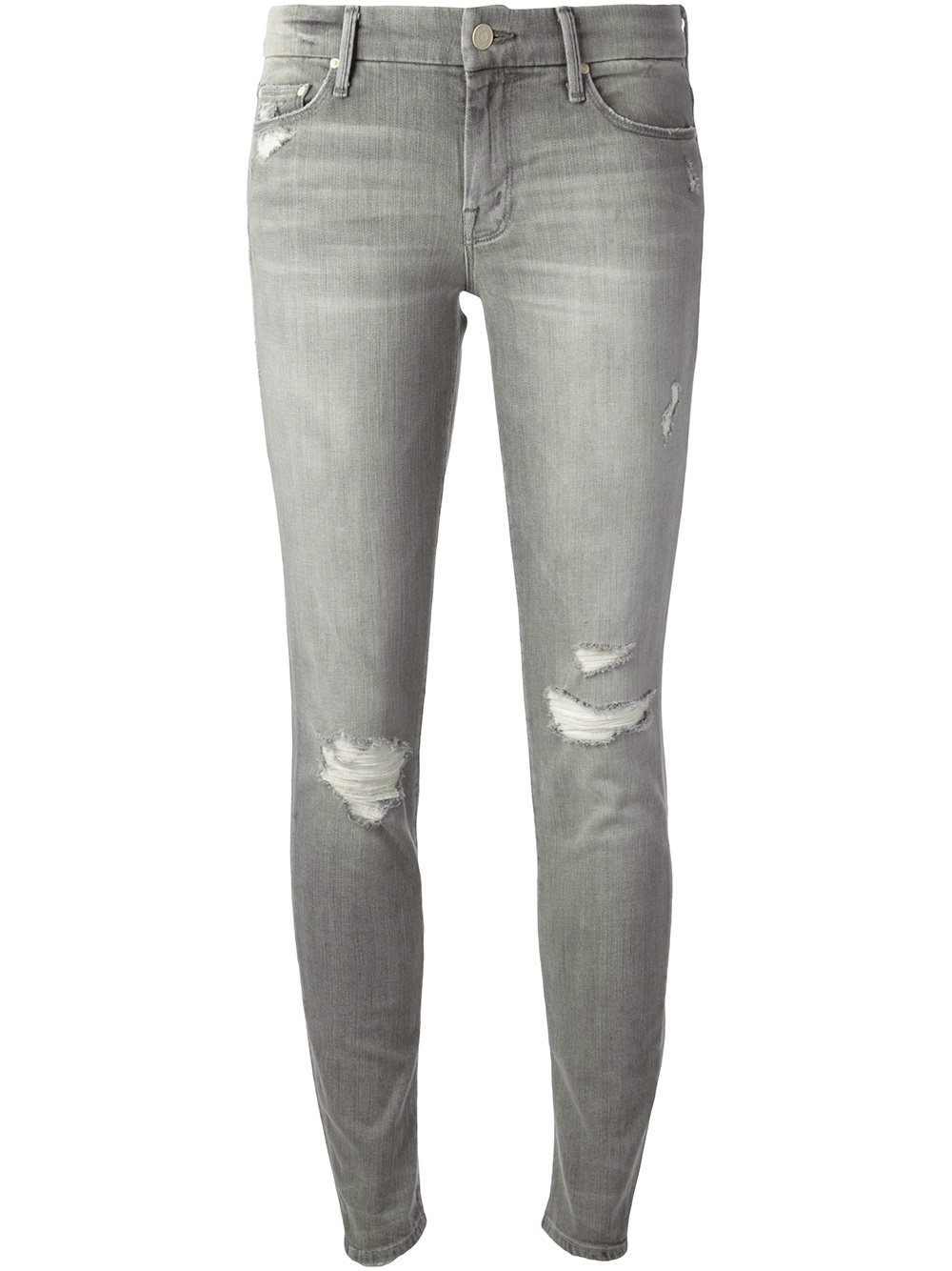 gray distressed skinny jeans