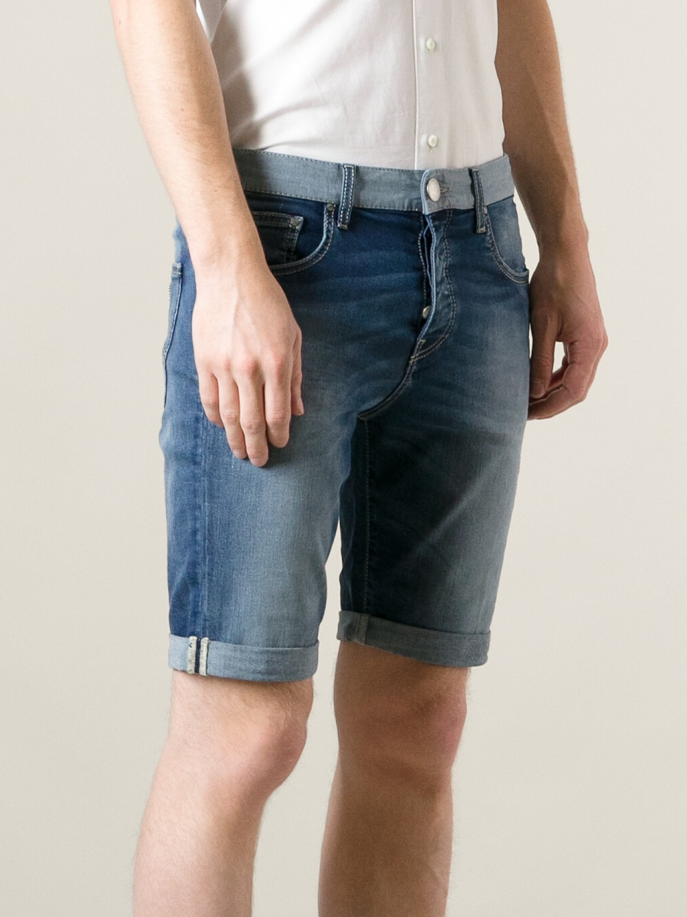 Armani Jeans Distressed Denim Shorts in Blue for Men - Lyst