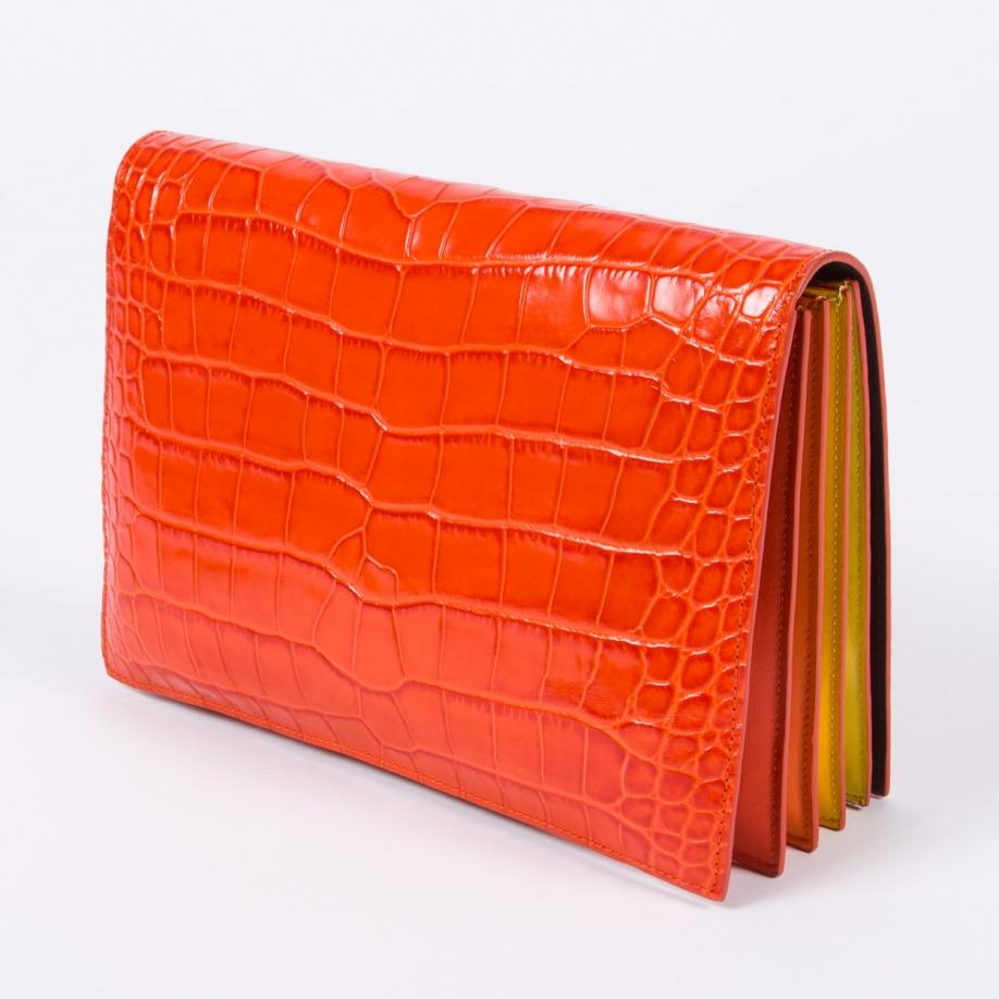 burnt orange clutch