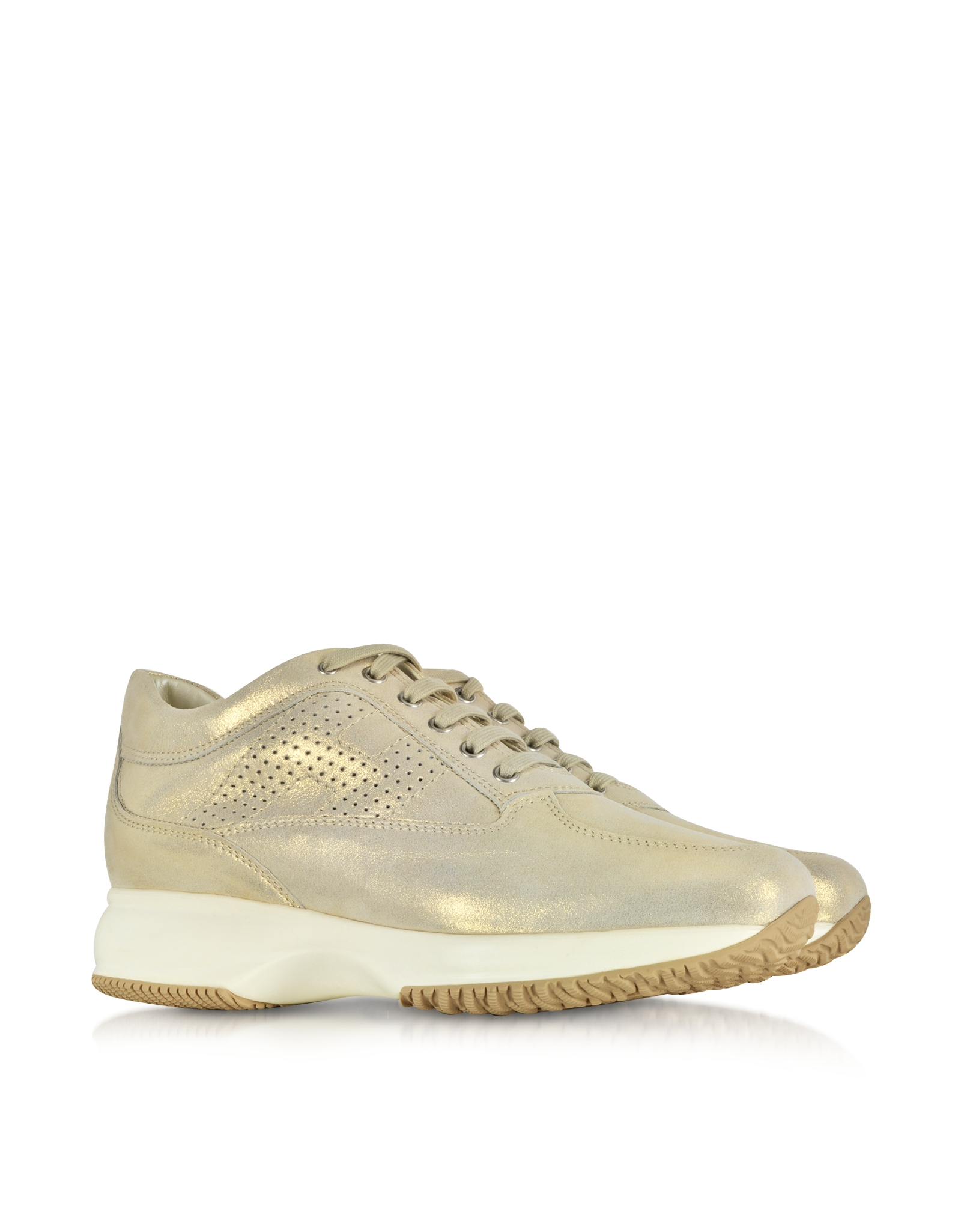 hogan gold sneakers