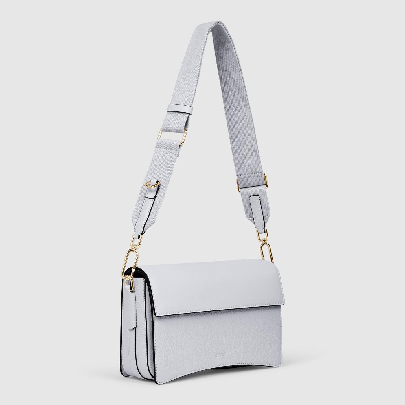 Ecco Textureblock Pinch Bag Full Size Size One Leather Cloud in White | Lyst