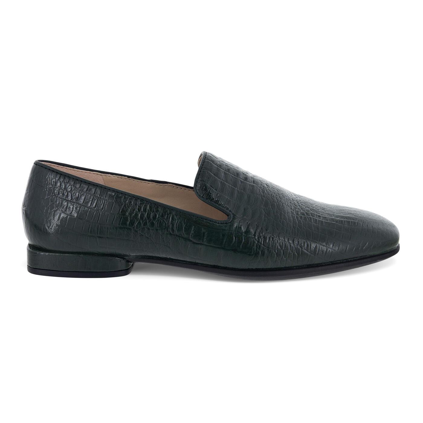Ecco Anine Squared Smoking Loafer Size in Black | Lyst