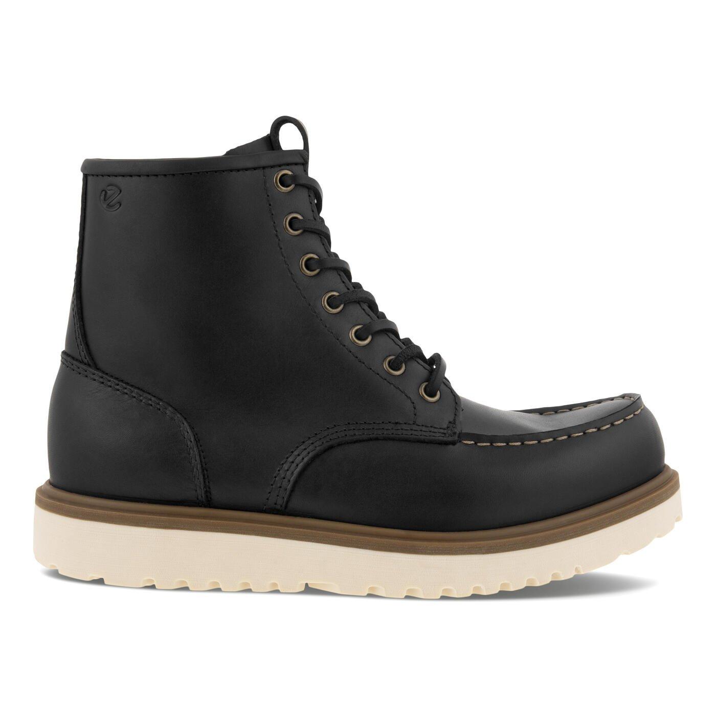 Ecco Staker Moc Toe Boots Size in Black for Men | Lyst