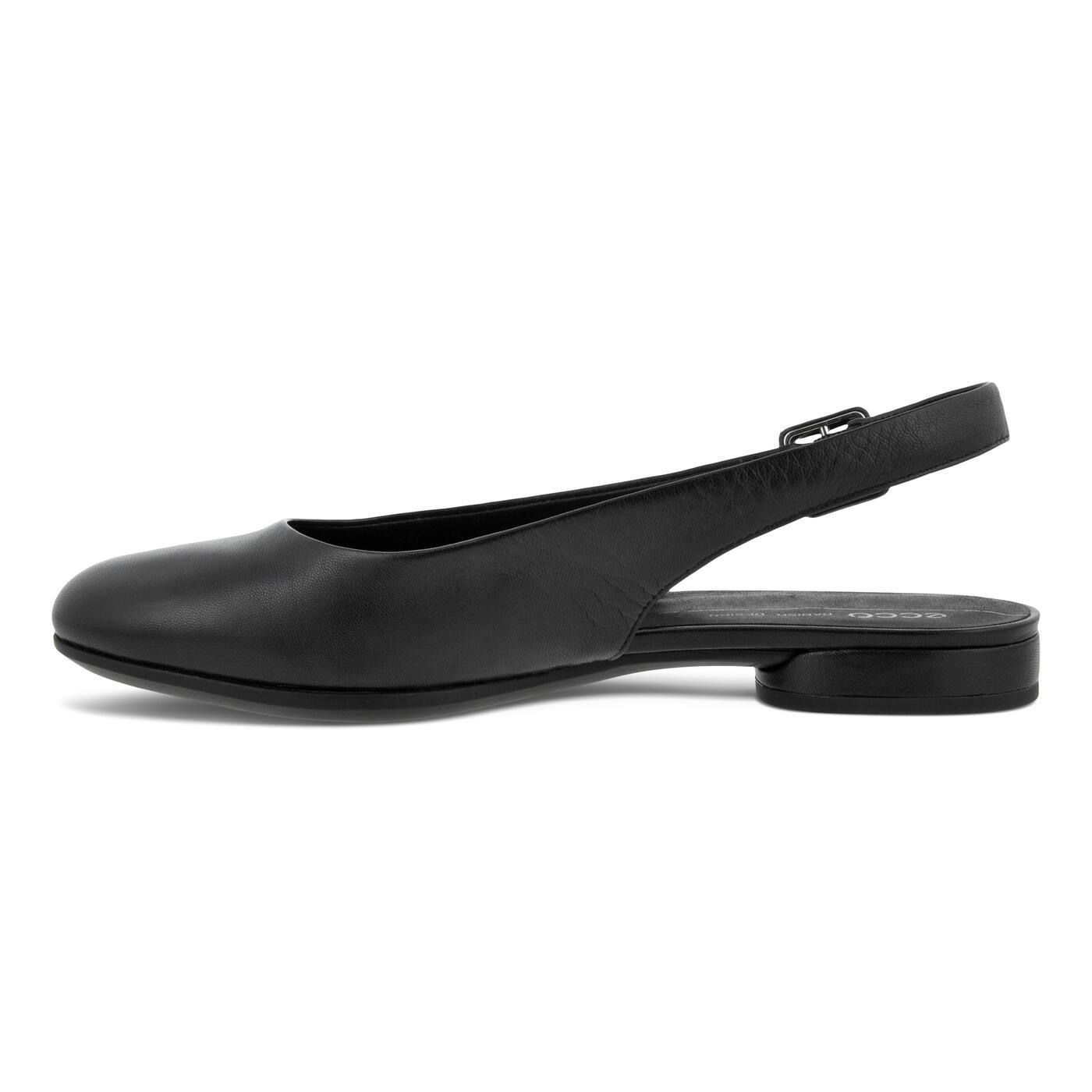 Ecco Leather Anine Sling-back Flats in 